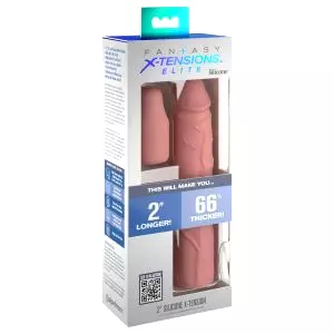 X-TENSION Elite 2 - Prispôsobiteľný návlek na penis (prírodný)