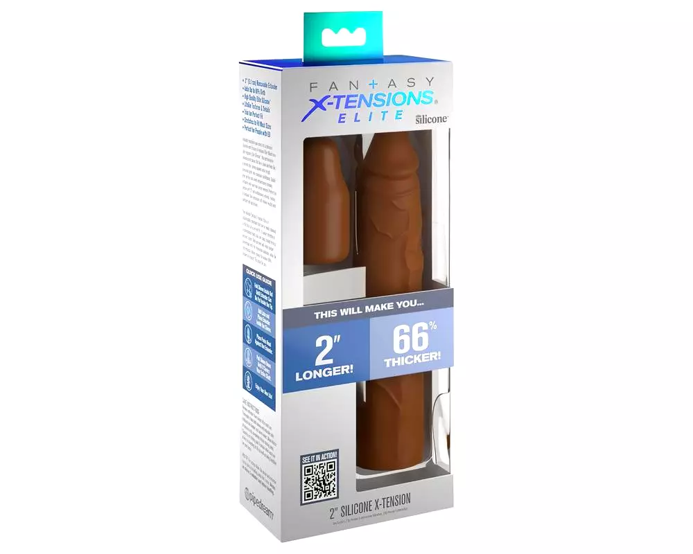X-TENSION Elite 2 - prispôsobiteľný návlek na penis (hnedý) X-TENSION Elite 2 - prispôsobiteľný návlek na penis (hnedý)