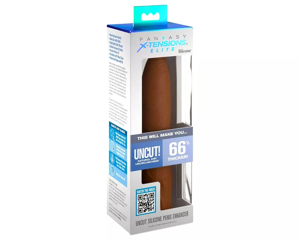 X-TENSION Elite - nastaviteľný otvorený návlek na penis (tmavý prírodný) X-TENSION Elite - nastaviteľný otvorený návlek na penis (tmavý prírodný)
