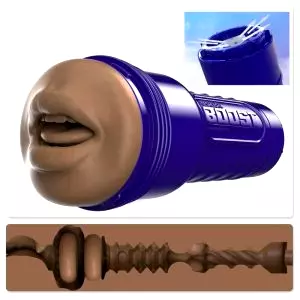 Boost Blow - realistický ústny masturbátor (hnedý)