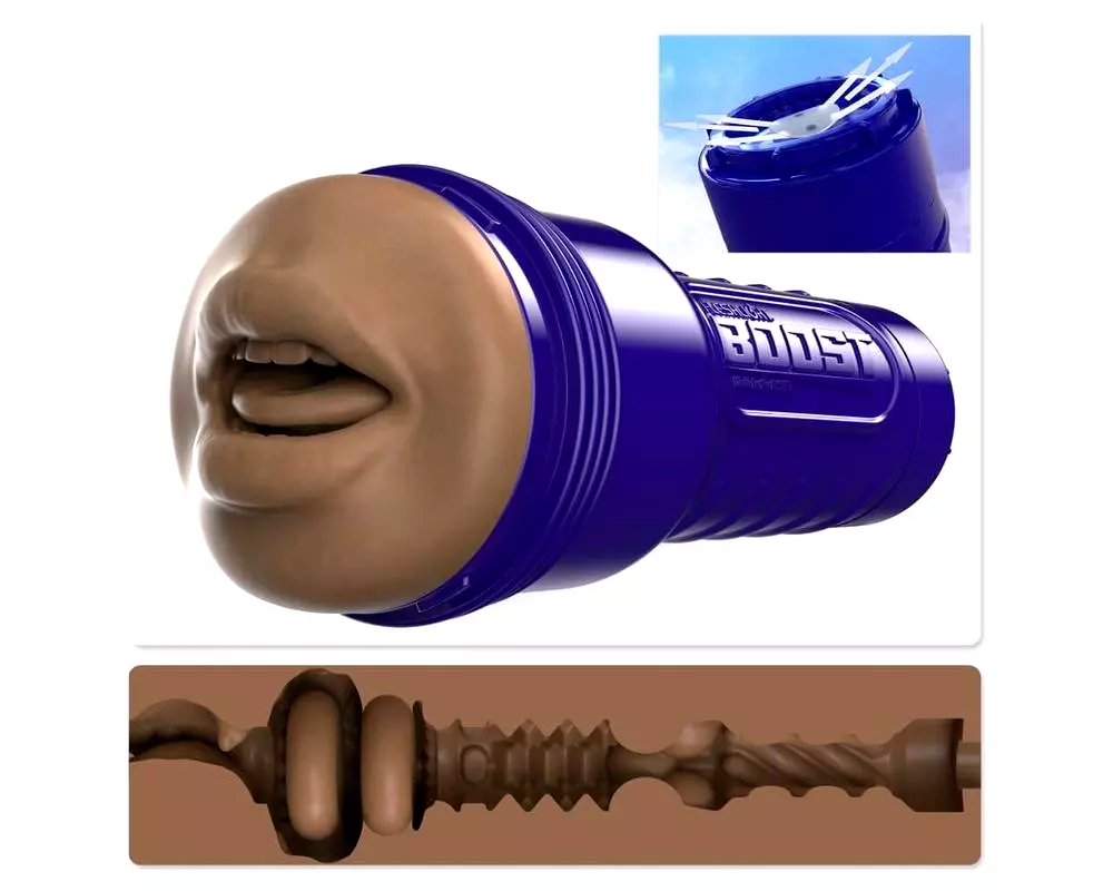 Boost Blow - realistický ústny masturbátor (hnedý) Boost Blow - realistický ústny masturbátor (hnedý)