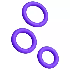 Remix Trio - súprava krúžkov na penis - 3ks (fialová)