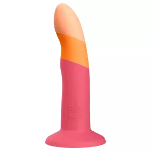 Dizi - pružný silikónový dildo (ružovo-oranžový)