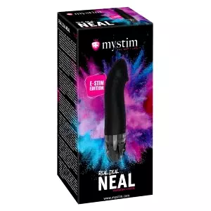 Real Deal Neal E-Stim - nabíjací elektro vibrátor (čierny)