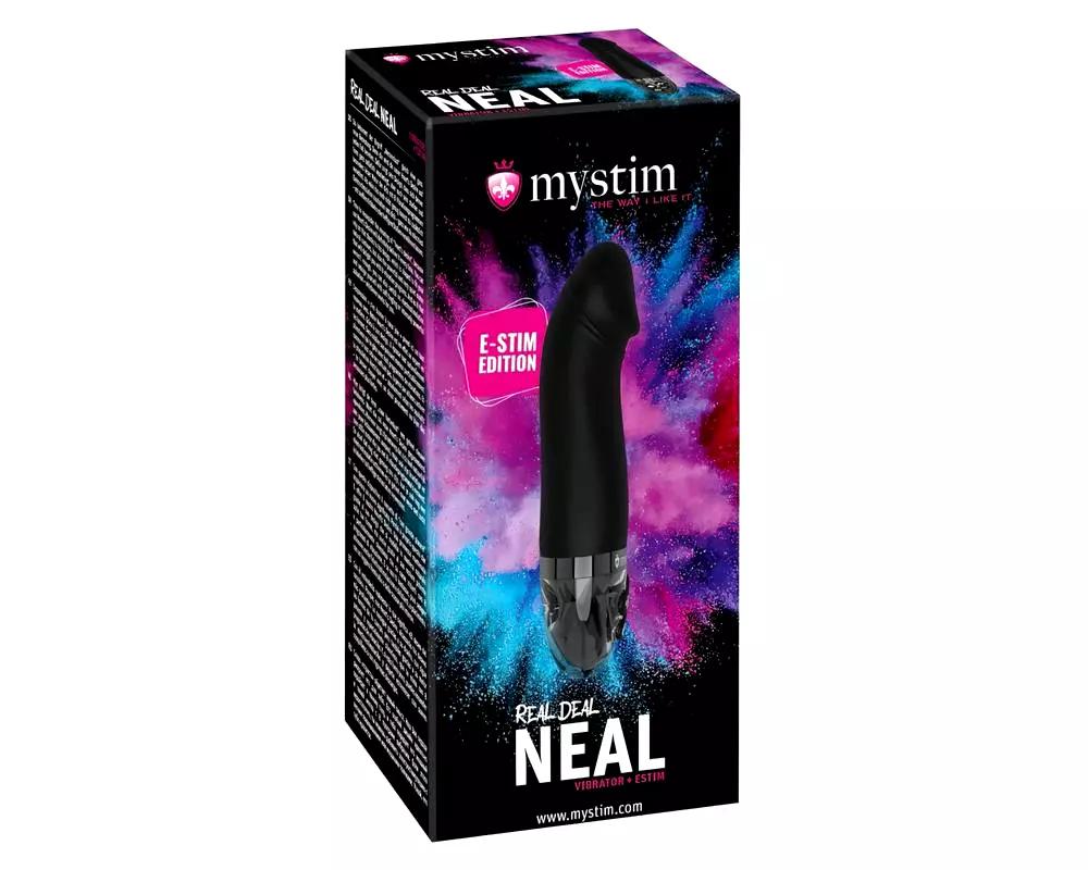 Real Deal Neal E-Stim - nabíjací elektro vibrátor (čierny) Real Deal Neal E-Stim - nabíjací elektro vibrátor (čierny)