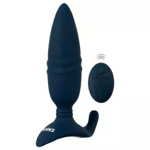 Rádio ovládaný análny vibrátor (modrý)