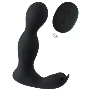 Diaľkový 2v1 prostatický vibrátor (čierny)