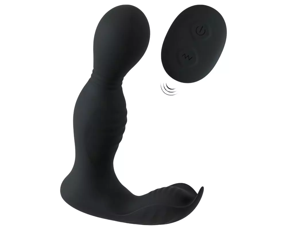 Diaľkový 2v1 prostatický vibrátor (čierny) Diaľkový 2v1 prostatický vibrátor (čierny)