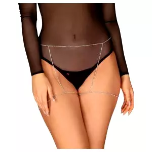 Bijou 905 - šperkový telový postroj spodný (strieborný) - S-L