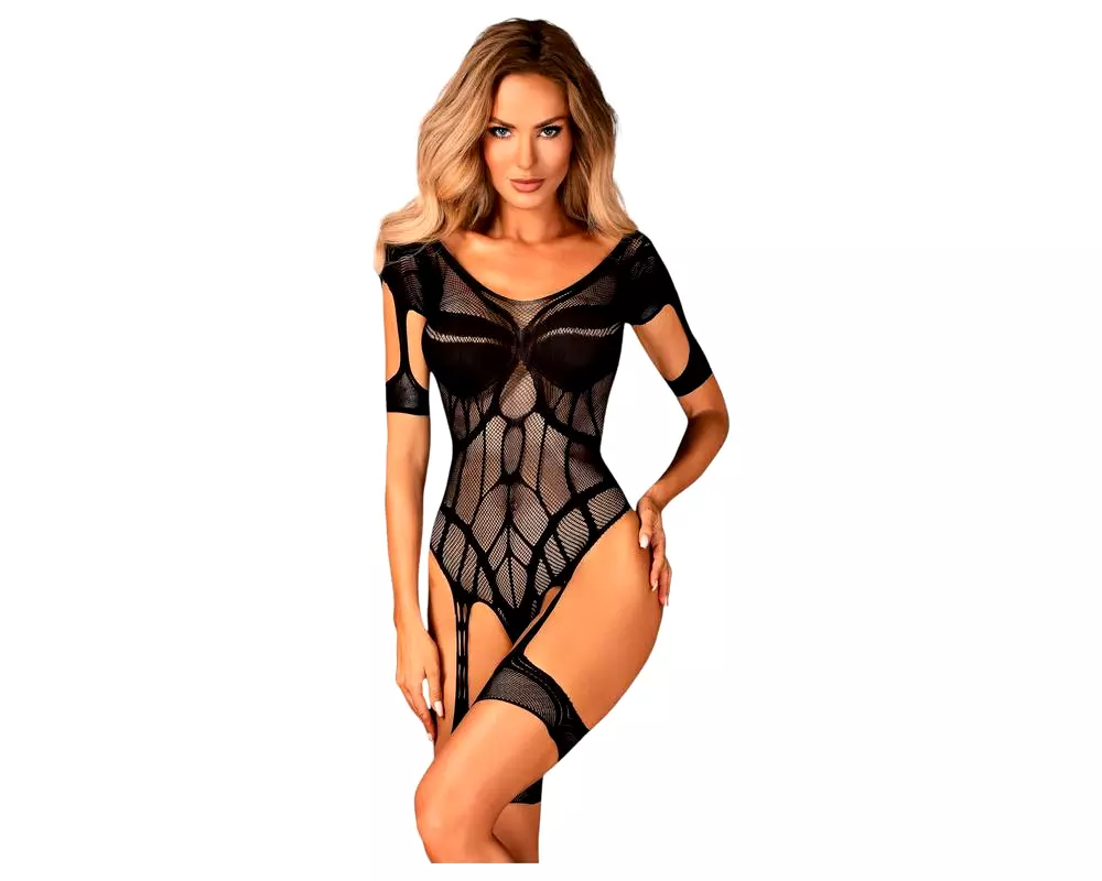 Vzorovaný otvorený sieťovaný body (čierny) - (S-L) Vzorovaný otvorený sieťovaný body (čierny) - (S-L)