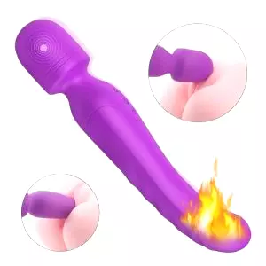 Iris - 2-motorový vibračný masér s ohrevom (fialový)