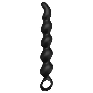 Steven - análny dildo s perlami (čierny)