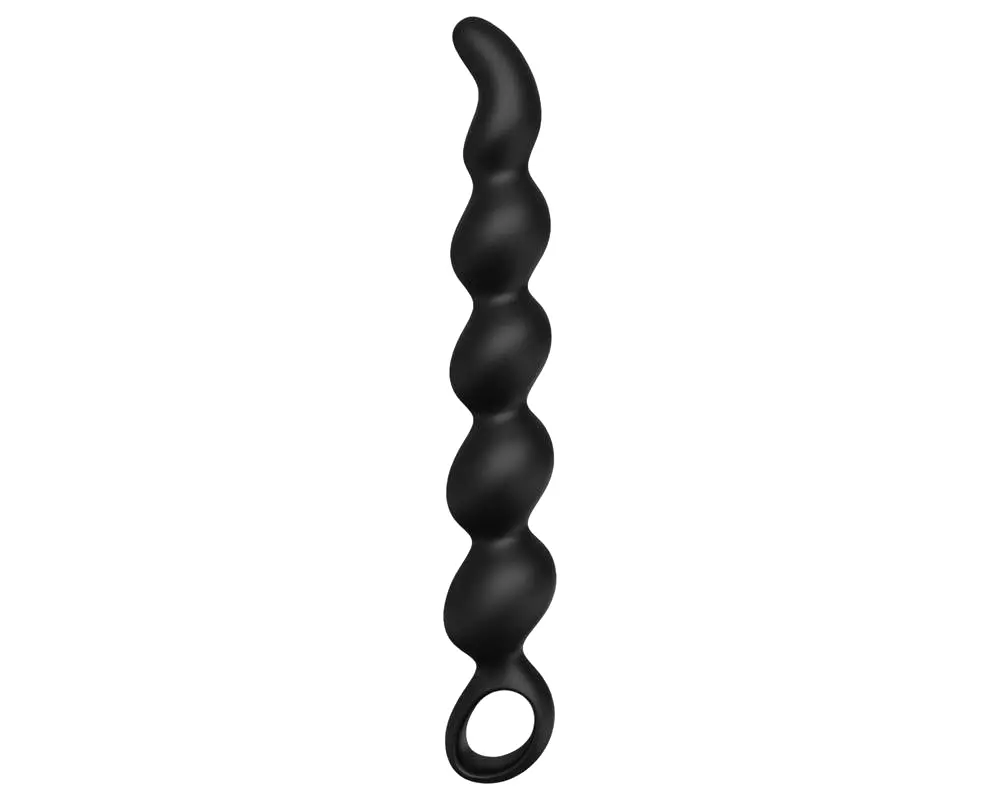 Steven - análny dildo s perlami (čierny) Steven - análny dildo s perlami (čierny)