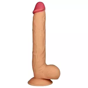 King-Sized - realistický dildo s prísavkou - 25cm (naturálny)