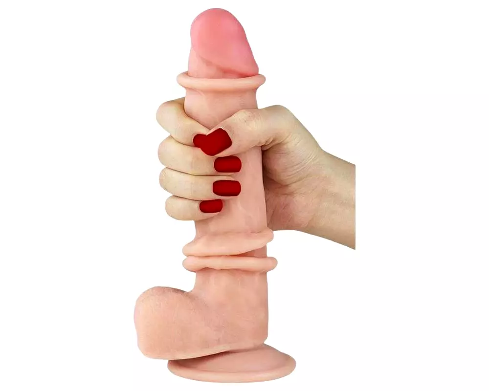 Sliding-Skin - dvojvrstvové dildo - 21 cm (prírodné) Sliding-Skin - dvojvrstvové dildo - 21 cm (prírodné)