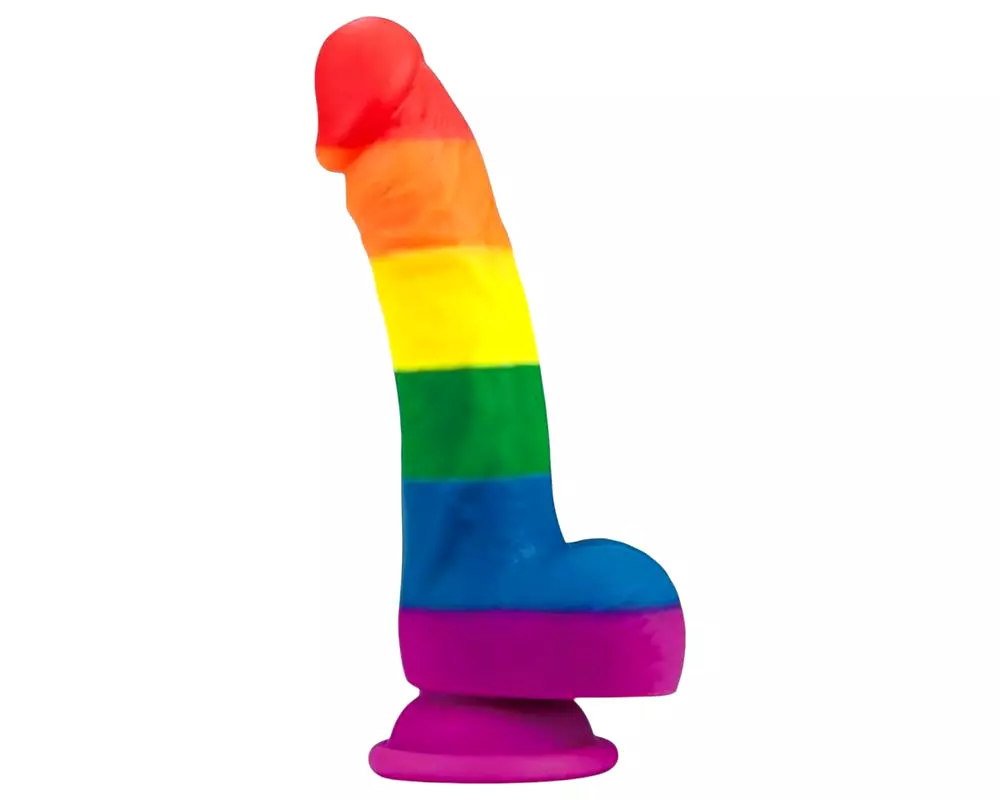 Prider - realistický silikónový dildo - 19 cm (dúhový) Prider - realistický silikónový dildo - 19 cm (dúhový)
