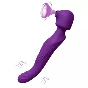 Wand - pulzujúci masážny vibrátor (fialový)
