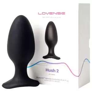 Hush 2 L - nabíjací análny vibrátor (57mm) - čierny