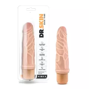 Dr. Skin Vibe No.3. - realistický vibrátor (prírodný)