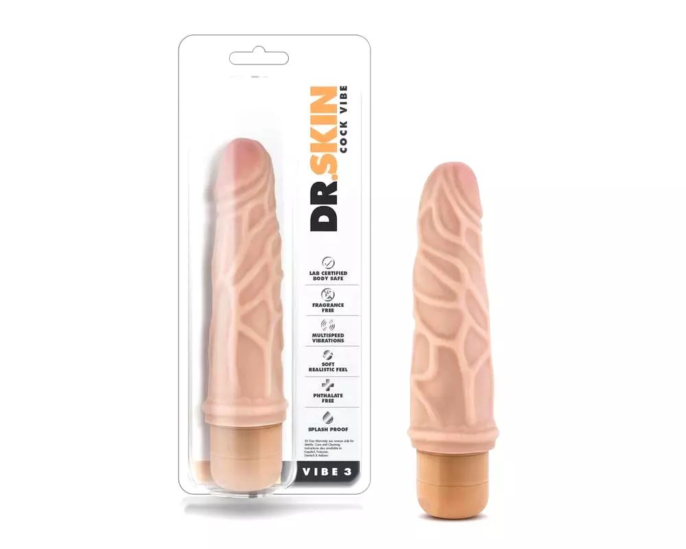 Dr. Skin Vibe No.3. - realistický vibrátor (prírodný) Dr. Skin Vibe No.3. - realistický vibrátor (prírodný)