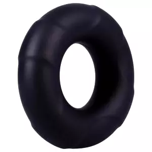 čierny silikónový penisový krúžok