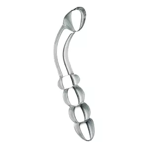 Prisms Hamsa - obojstranné G-bod sklenené dildo (priehľadné)