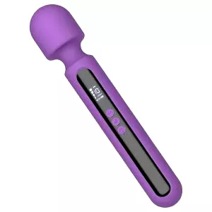 Aura - nabíjateľný digitálny masážny vibrátor (fialový)