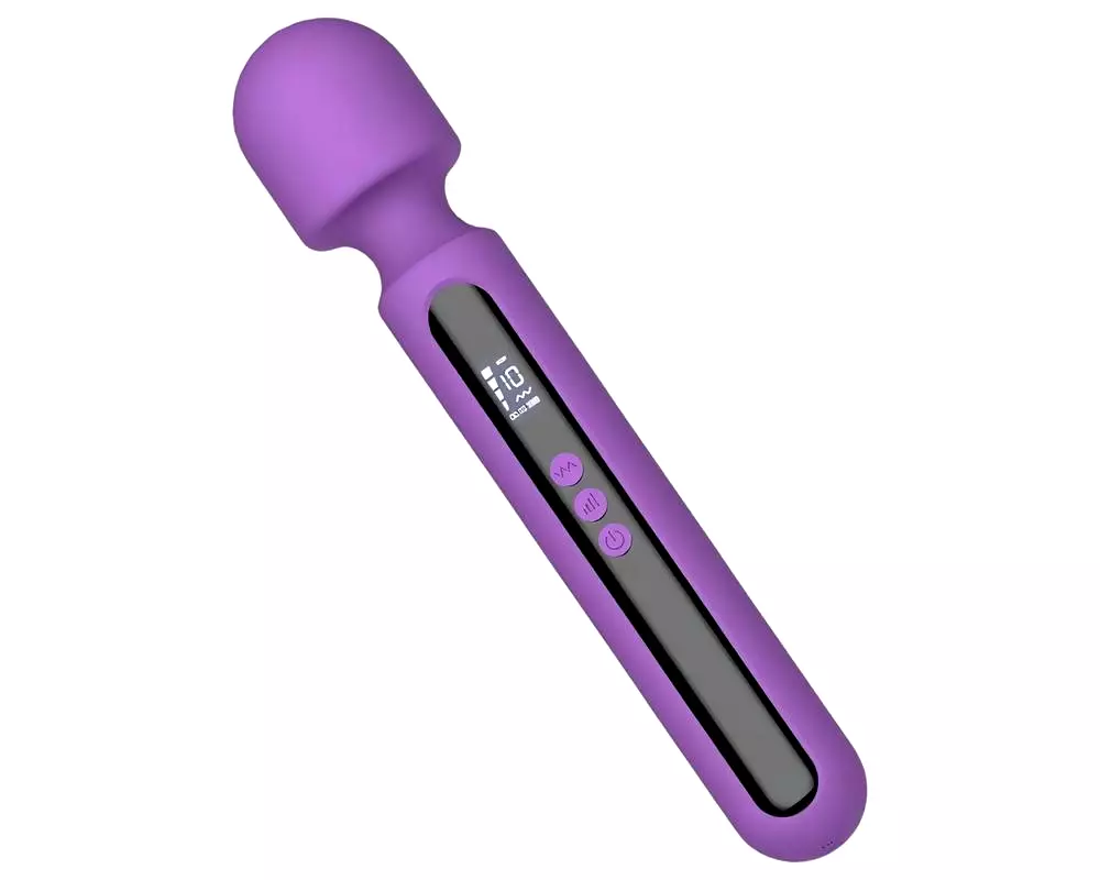 Aura - nabíjateľný digitálny masážny vibrátor (fialový) Aura - nabíjateľný digitálny masážny vibrátor (fialový)
