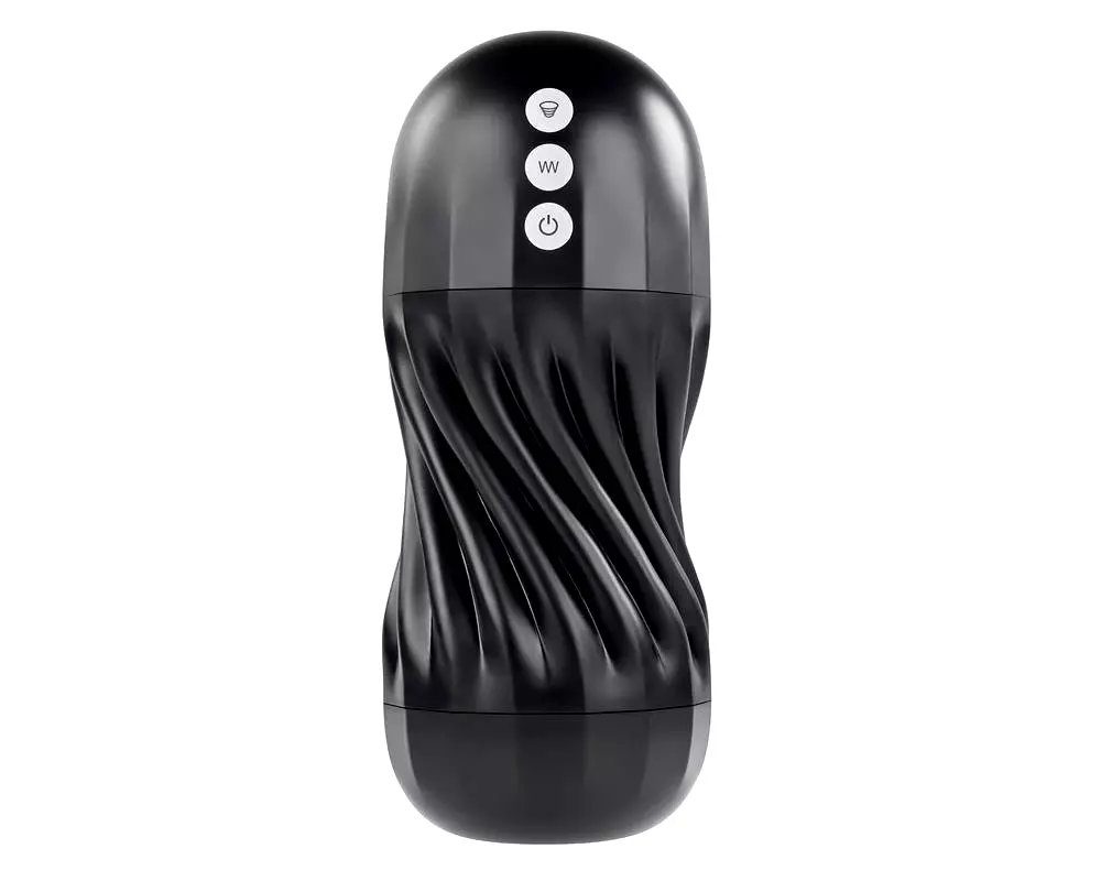 Solo Stroker - čierny nabíjateľný sací masturbátor Solo Stroker - čierny nabíjateľný sací masturbátor
