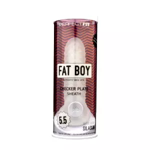Fat Boy Checker Box - penisový návlek (15 cm) - biely