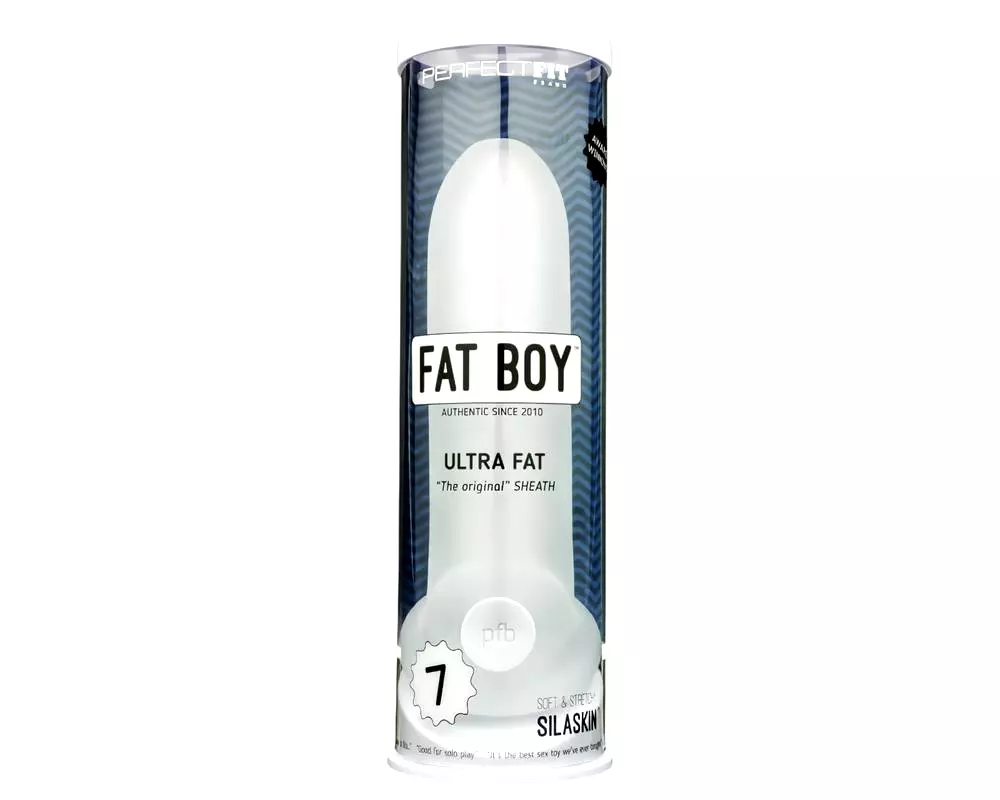 Fat Boy Original Ultra Fat - návlek na penis (19 cm) - biely Fat Boy Original Ultra Fat - návlek na penis (19 cm) - biely