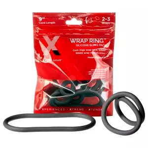 Perfektný Fit Slim Wrap 9 - tenký erekčný krúžok - čierny (22 cm)