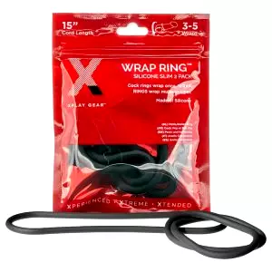 Perfektný Fit Slim Wrap 15 - tenký erekčný krúžok - čierny (38 cm)