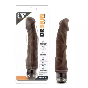 Dr. Skin Vibe No.6 - realistický vibrátor (hnedý)