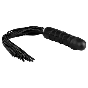 Flogger - čierny bič a silikónové dildo v jednom