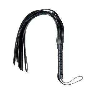 Flogger - mäkký kožený bičík (čierny)