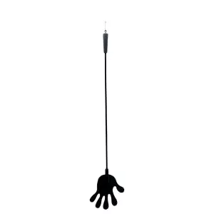 Silikónová jazdecká palička s rukou - 40 cm (čierna)