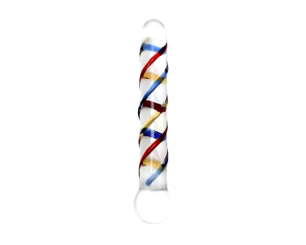 Rachella - dvojitý sklenený dildo (priehľadný - farebný) Rachella - dvojitý sklenený dildo (priehľadný - farebný)