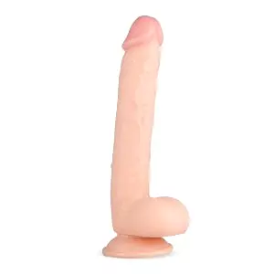 Elvin - realistický živicový dildo - 28 cm (prírodná farba)