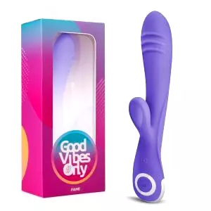 Fialový králičí vibrátor s dráždičom - Len dobré vibrácie!