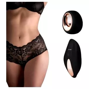 Pantyrebel - nabíjacie rádiové vibračné francúzske nohavičky - čierne (S-L)