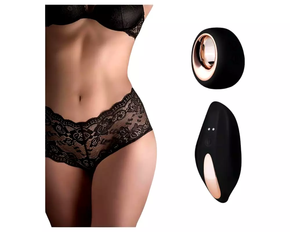 Pantyrebel - nabíjacie rádiové vibračné francúzske nohavičky - čierne (S-L) Pantyrebel - nabíjacie rádiové vibračné francúzske nohavičky - čierne (S-L)