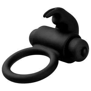 Bunny - vibračný krúžok na penis (čierny)