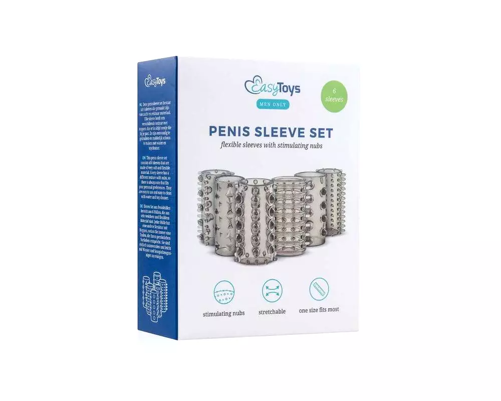 Rukáv na Penis - sada rukávov - sivá (6 ks) Rukáv na Penis - sada rukávov - sivá (6 ks)