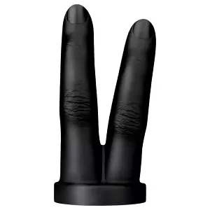 Victory - dvojvrstvové prst anál dildo (čierny)