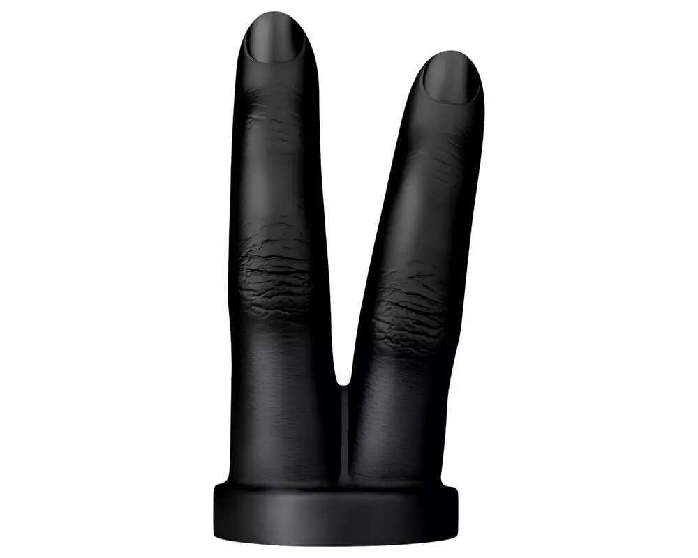 Victory - dvojvrstvové prst anál dildo (čierny) Victory - dvojvrstvové prst anál dildo (čierny)