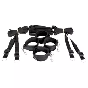 Posteľný bondage set (čierny)