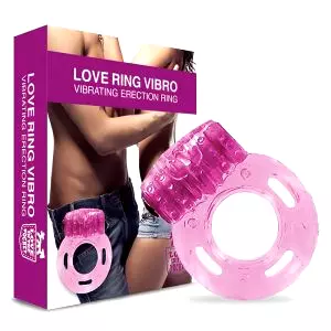 Láska vo Vrecku - jednorazový vibračný krúžok na penis (ružový)