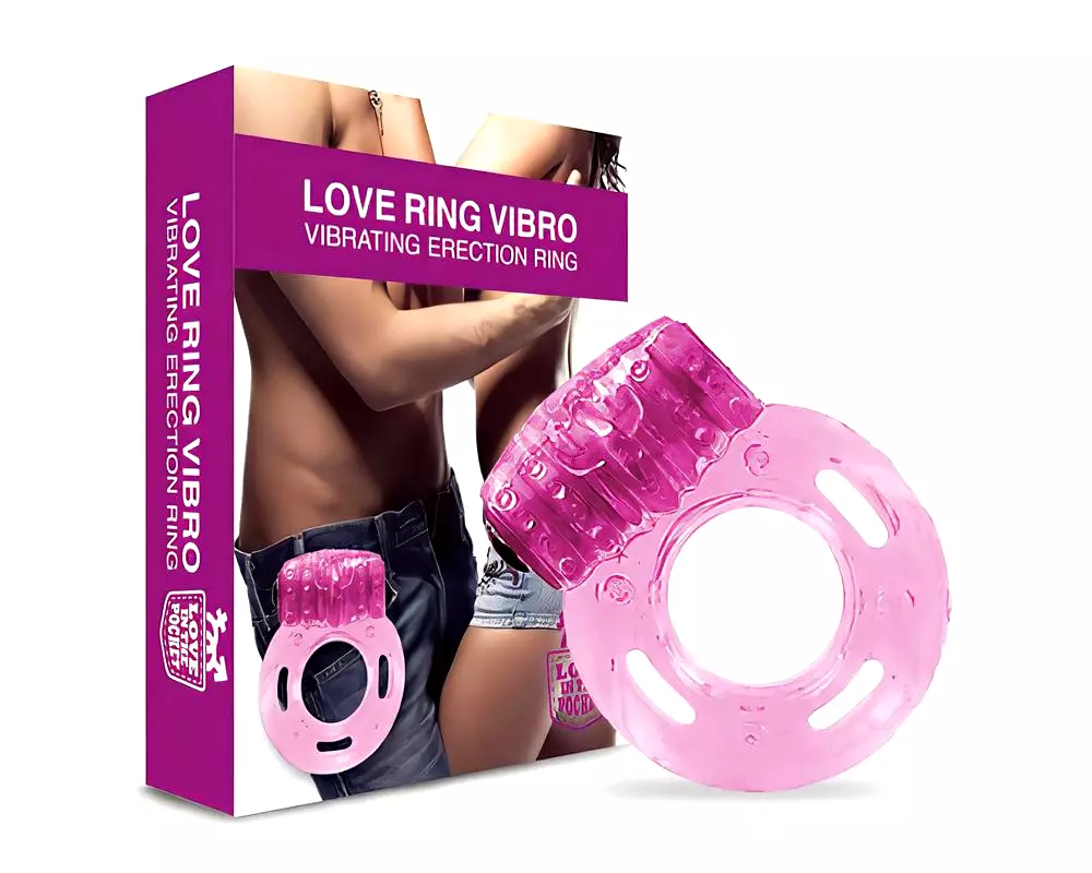Láska vo Vrecku - jednorazový vibračný krúžok na penis (ružový) Láska vo Vrecku - jednorazový vibračný krúžok na penis (ružový)