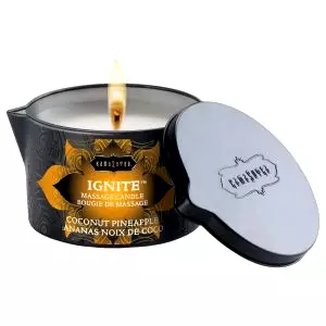 Vegán masážna sviečka - kokos-ananás (170g)
